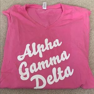 Alpha Gamma Delta v-neck T-shirt